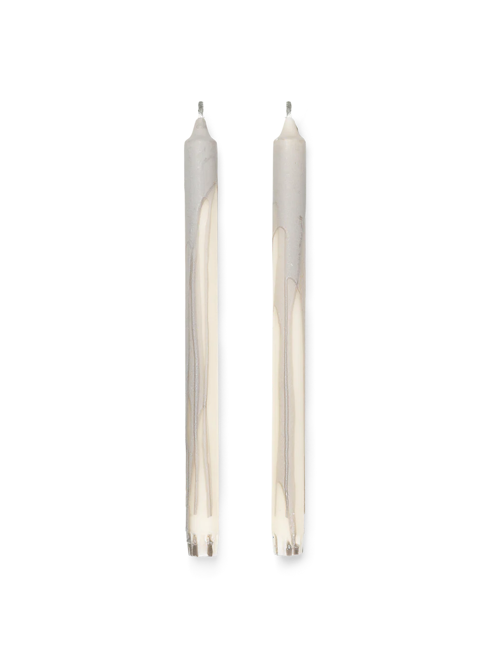 Dryp candles - set of 2 - warm grey