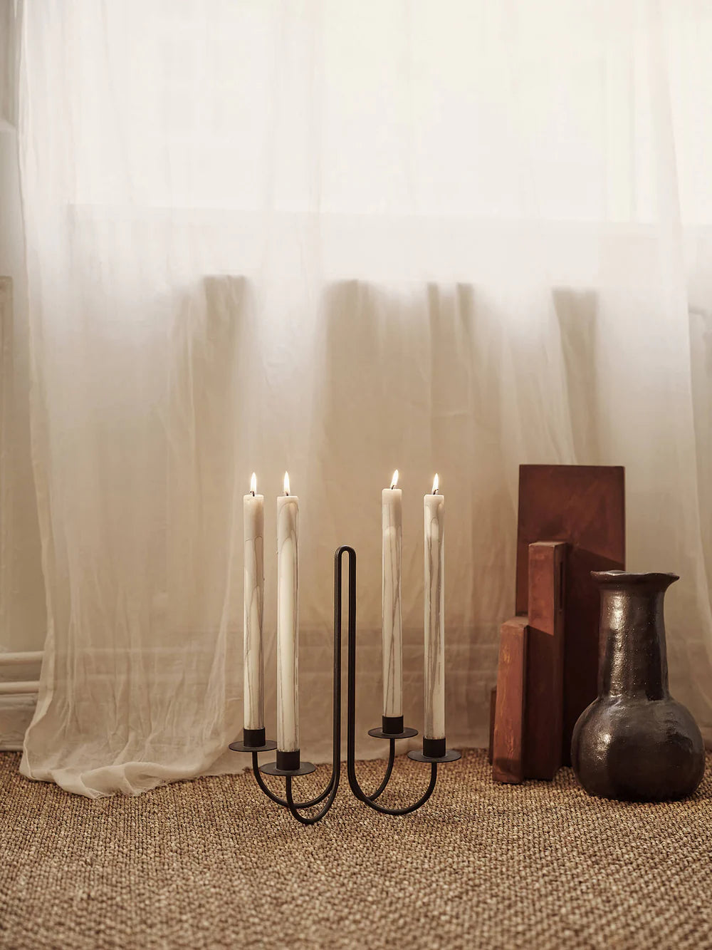 Dryp candles - set of 2 - warm grey