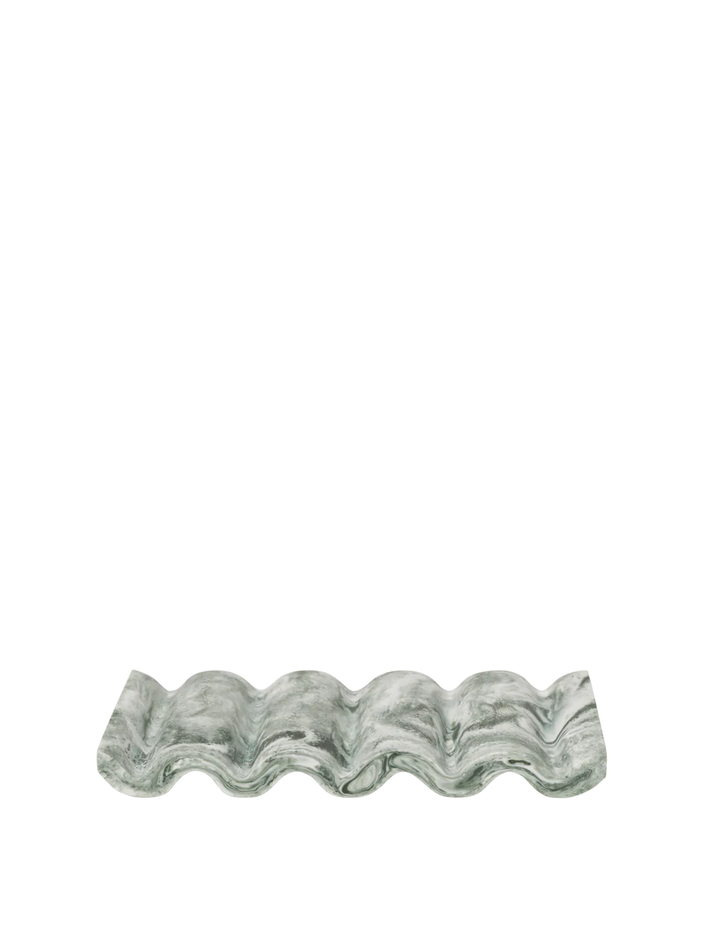 Mist soap dish - emerald off- white
