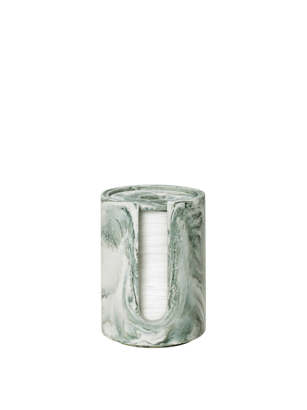Mist cotton pad holder- emerald off white