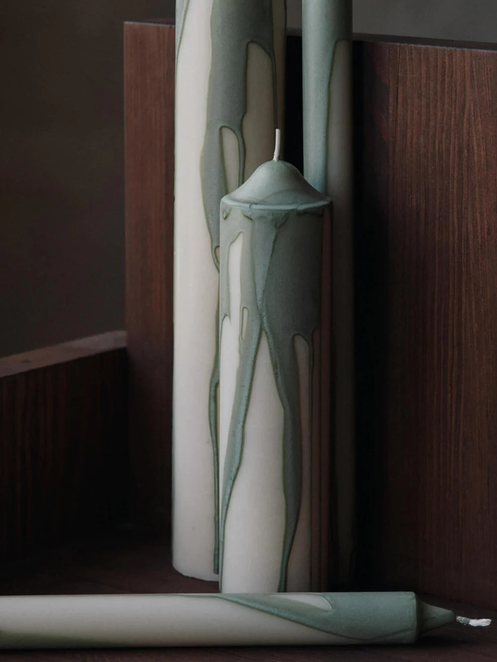Dryp Pillar Candle - Large Warm Grey
