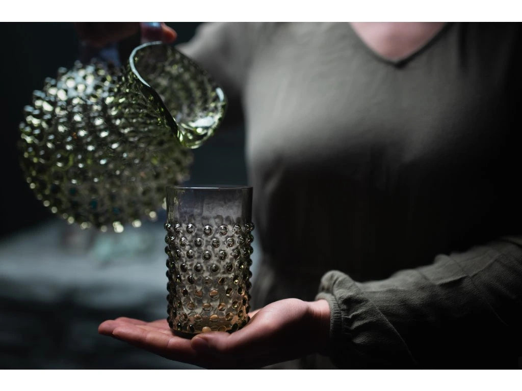 Hobnail Glass - Olive