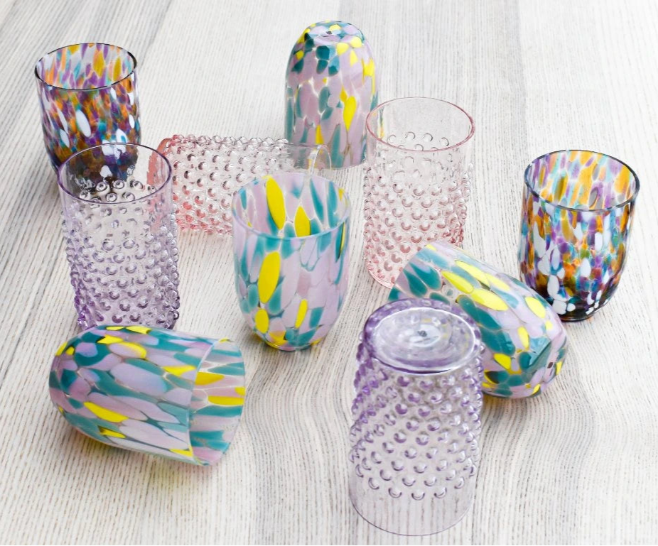 Hobnail Glass - Lavander