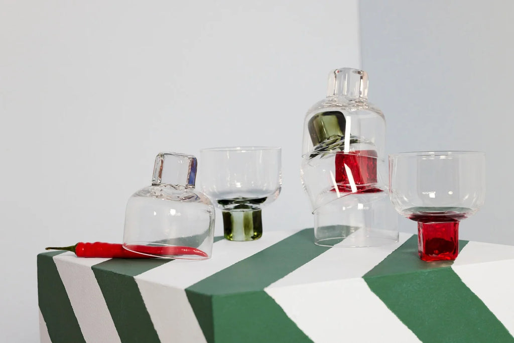 Victoria Glass 2 Piece Set - Clear