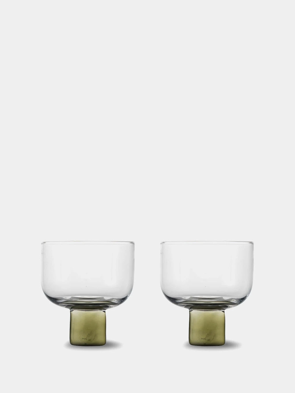 Victoria Glass 2 Piece Set - Olive