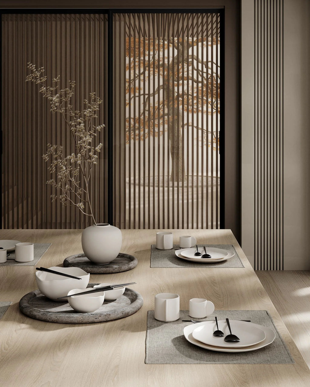 Native expresso set-birch- set of 6