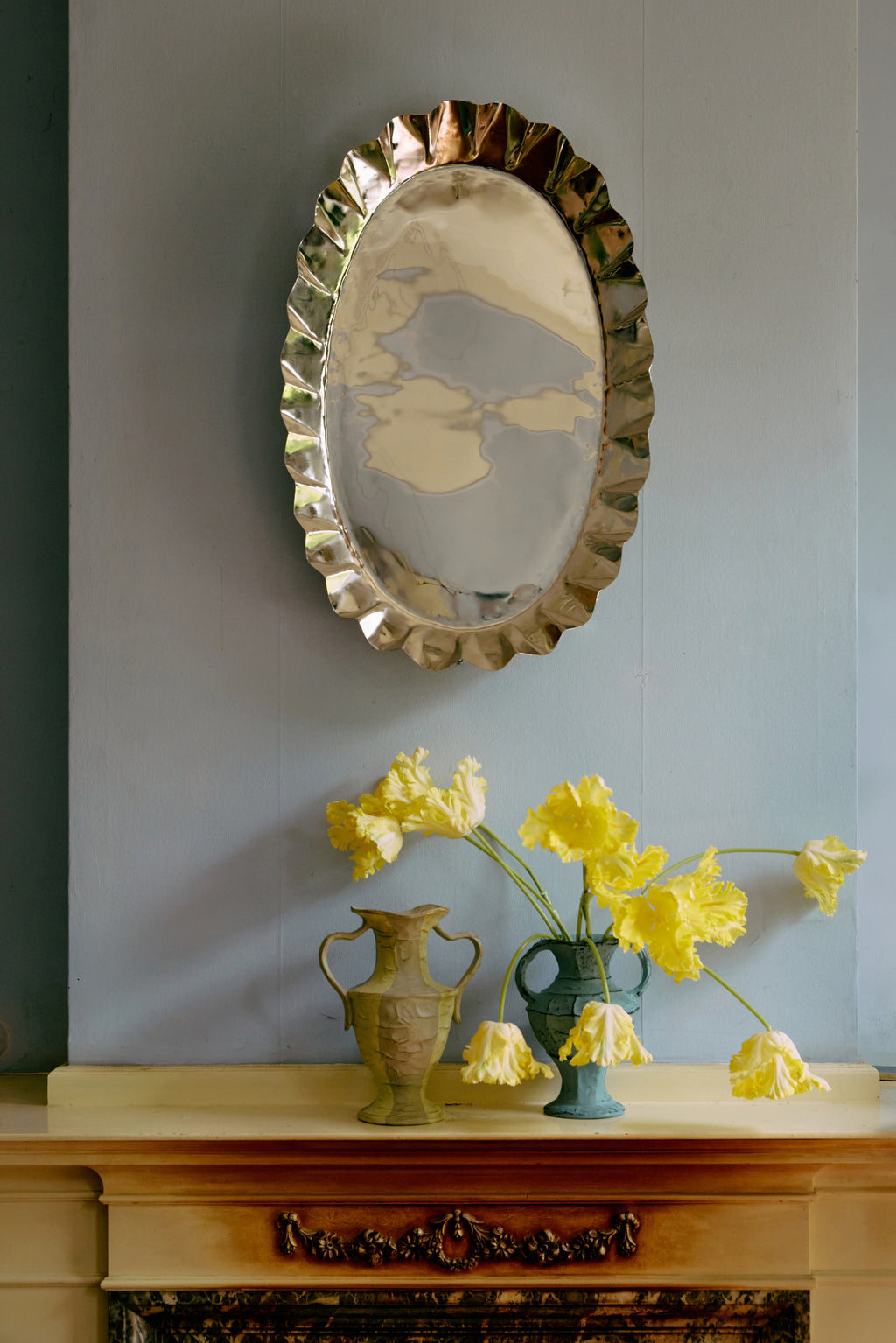 New Classics Vase, Cream Stripes