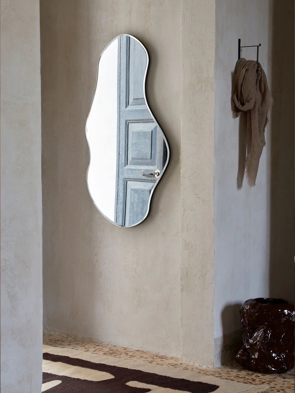 Pond mirror large - brass