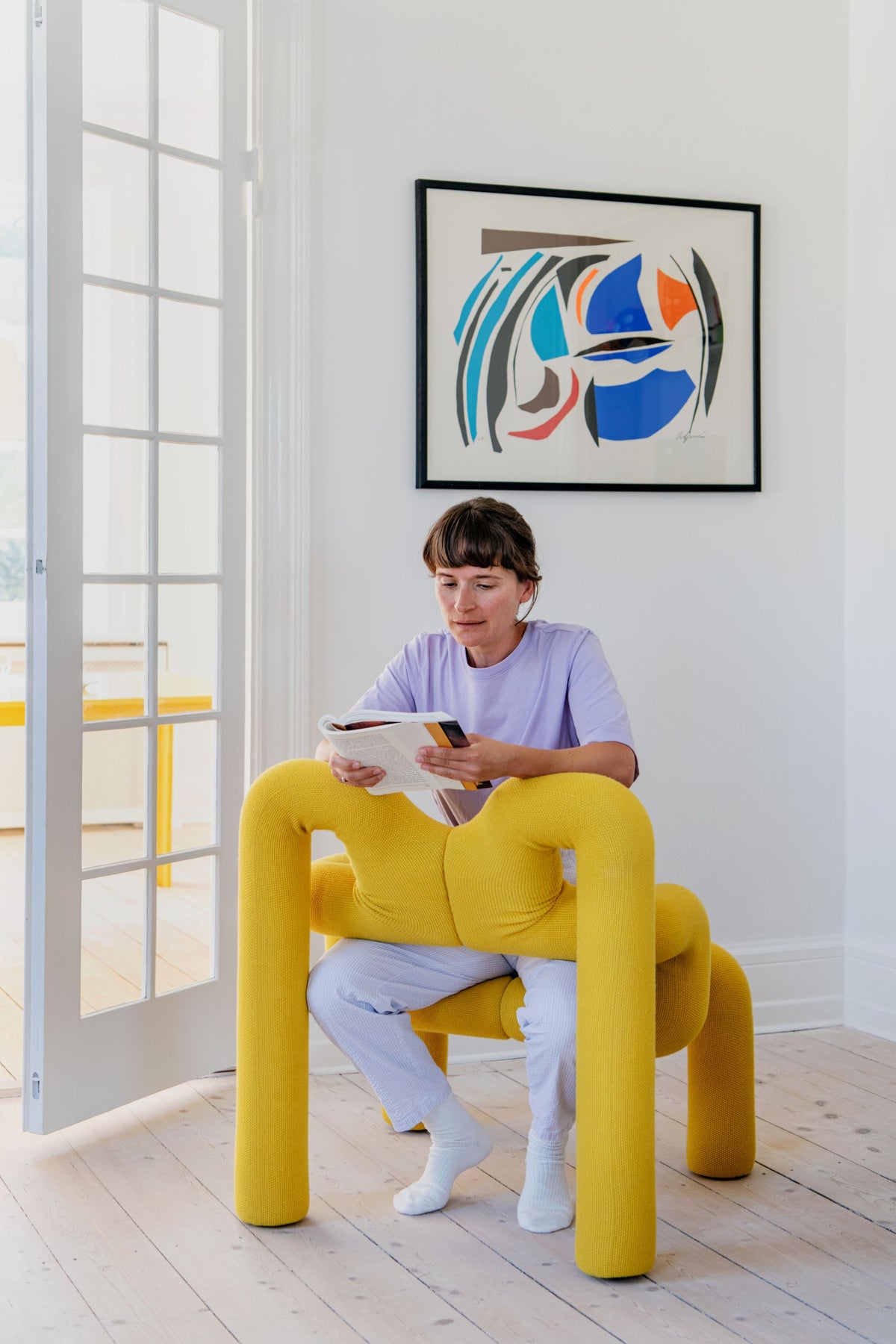 Ekstrem Chair In Knit - Sulphur