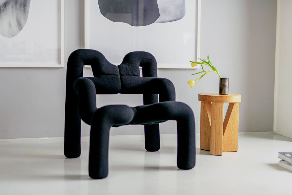 Ekstrem Chair In Knit - Black