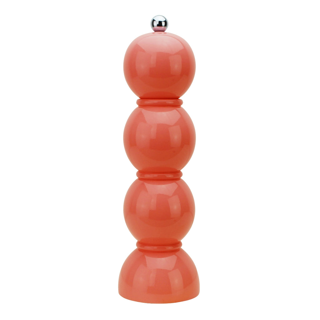 Coral Bobbin Lacquer Salt or Pepper Mill