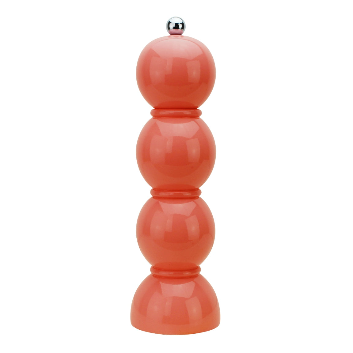 Coral Bobbin Lacquer Salt or Pepper Mill