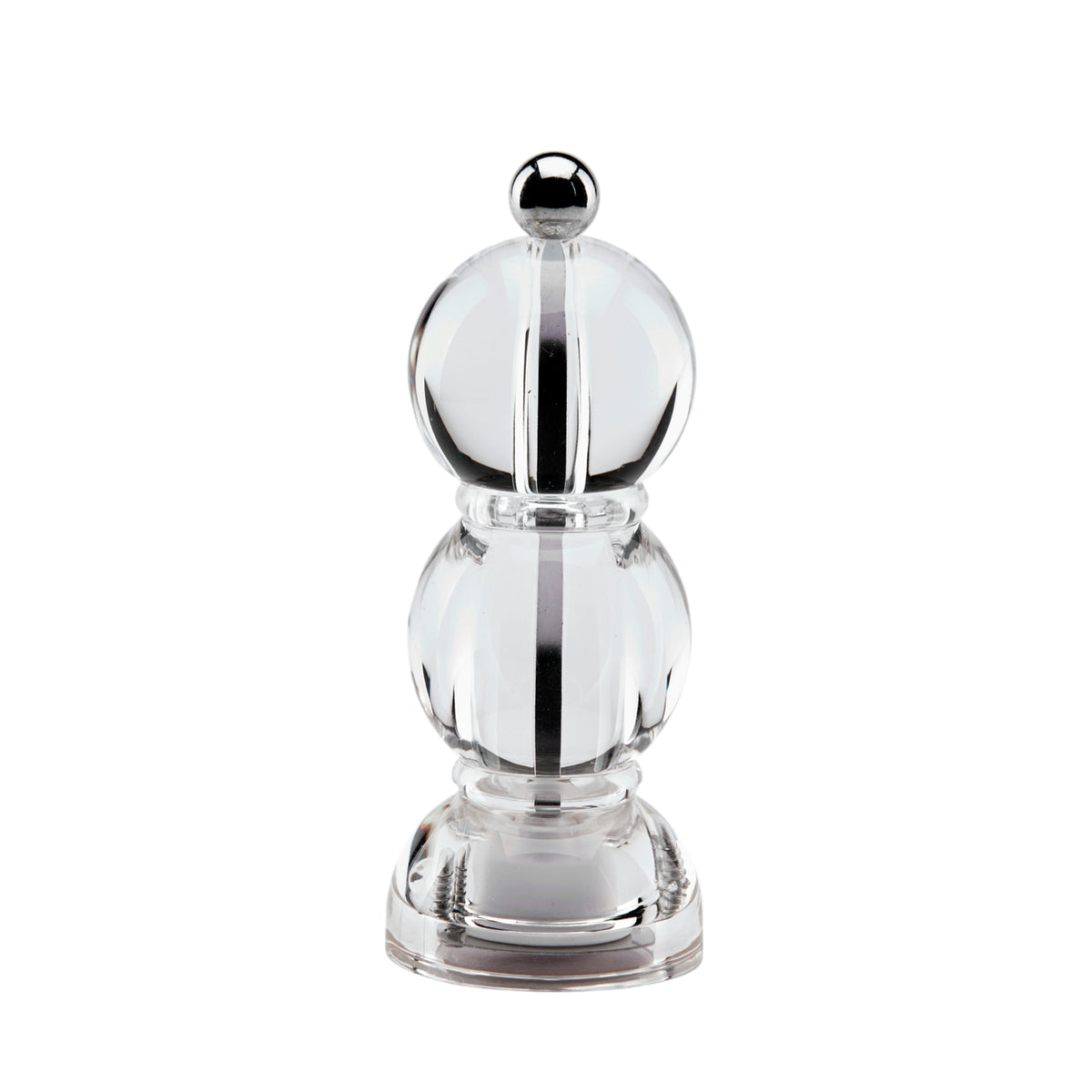 Clear Icy Mini Bobbin Lacquer Salt or Pepper Mill