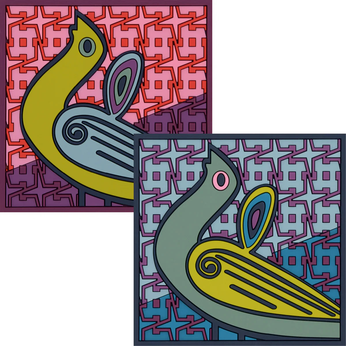 Sous-verres, Oiseaux du paradis (lot de 6)