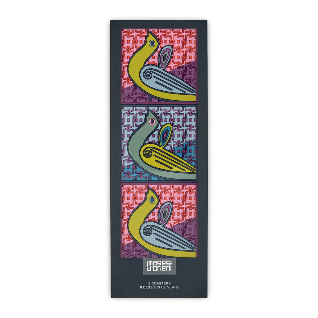 Sous-verres, Oiseaux du paradis (lot de 6)