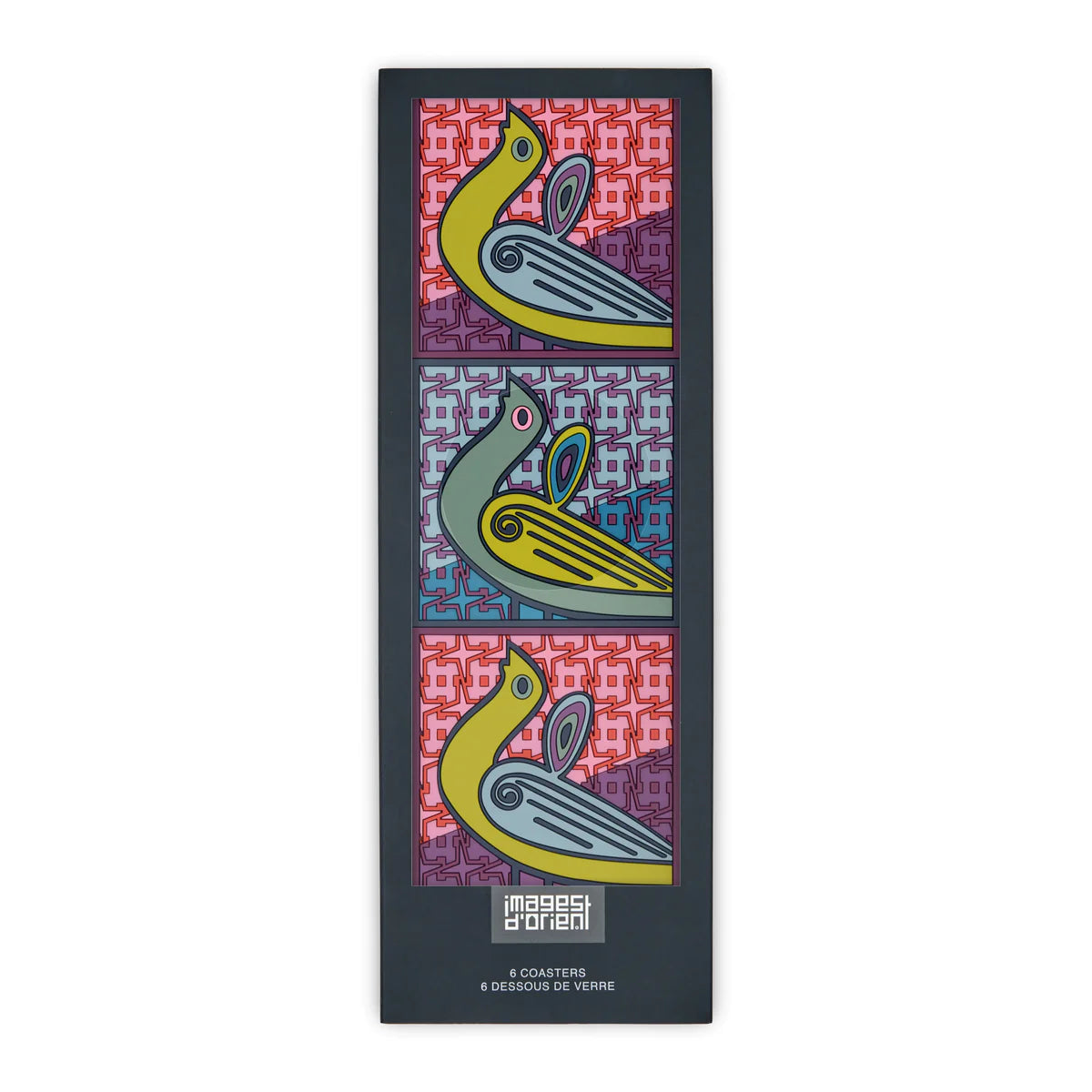 Sous-verres, Oiseaux du paradis (lot de 6)