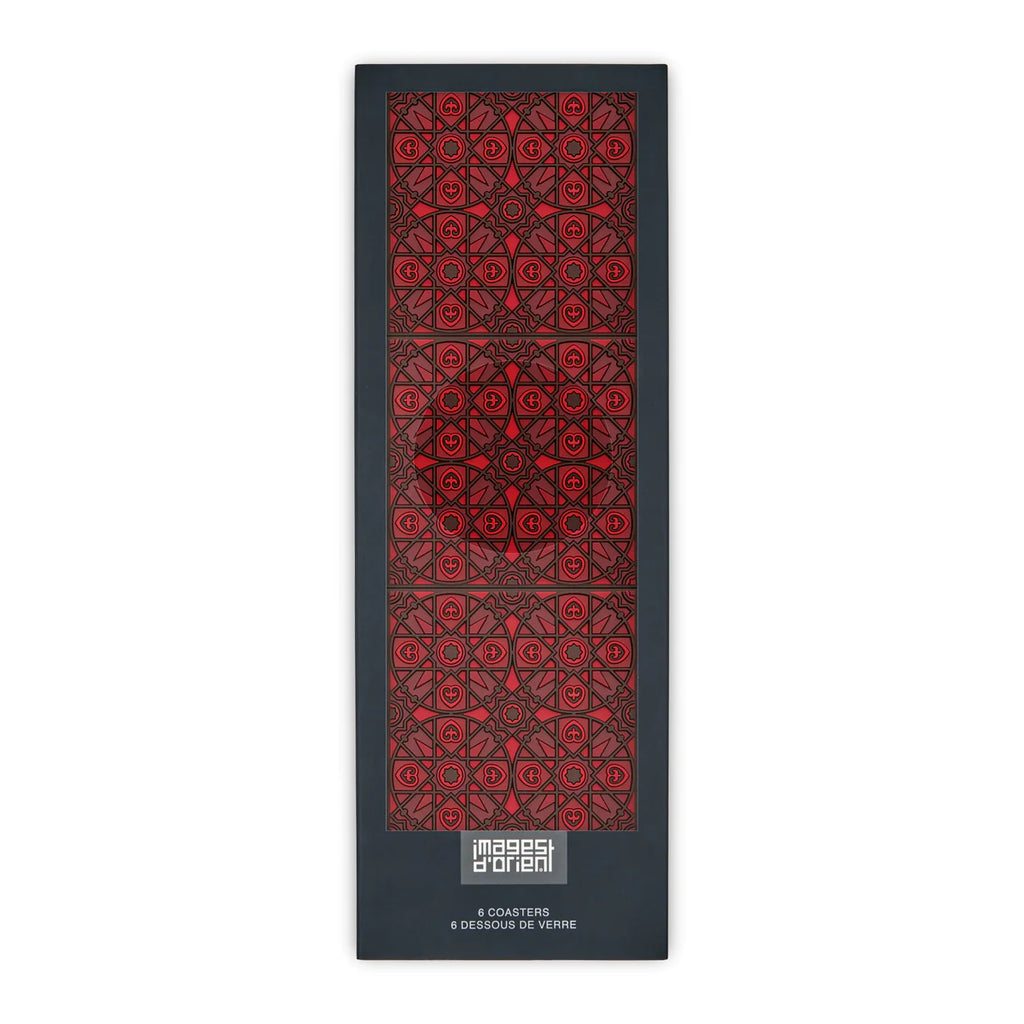 Sous-verres mosaïque, Kalea Rouge (lot de 6)