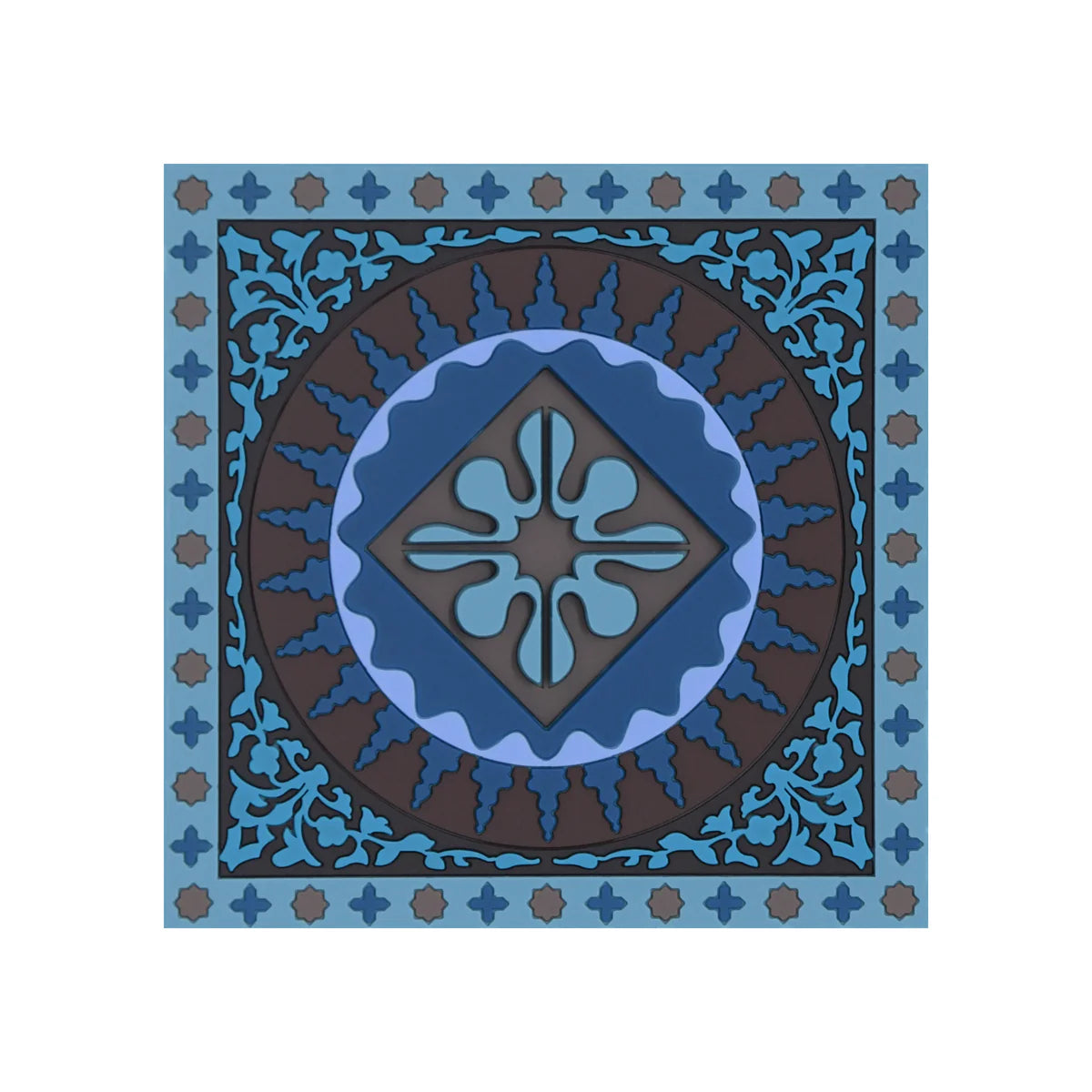 Bases para Copos Mosaico, Azul (conjunto de 6)