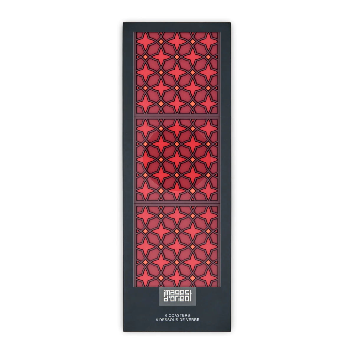 Sous-verres mosaïque, Najma Rouge (lot de 6)