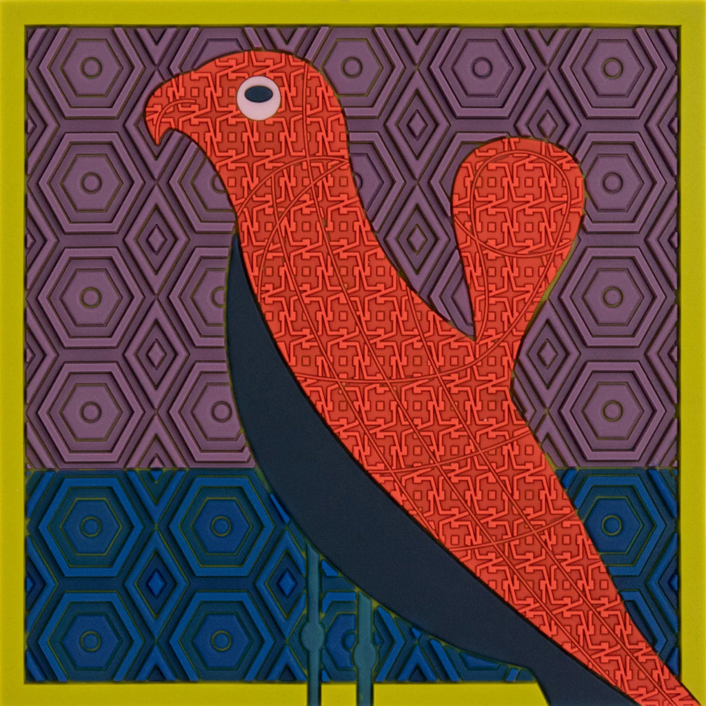 Trivet Birds of Paradise Blue