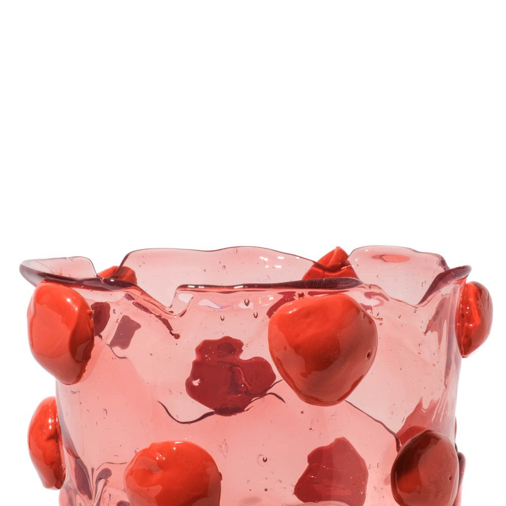 Nugget Vase - Light Fuchsia, Rusty Brown, Pastel Yellow