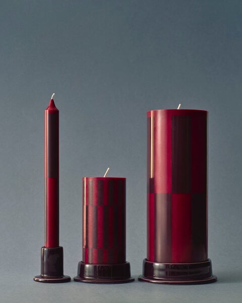 Column candle small wine and bordeaux