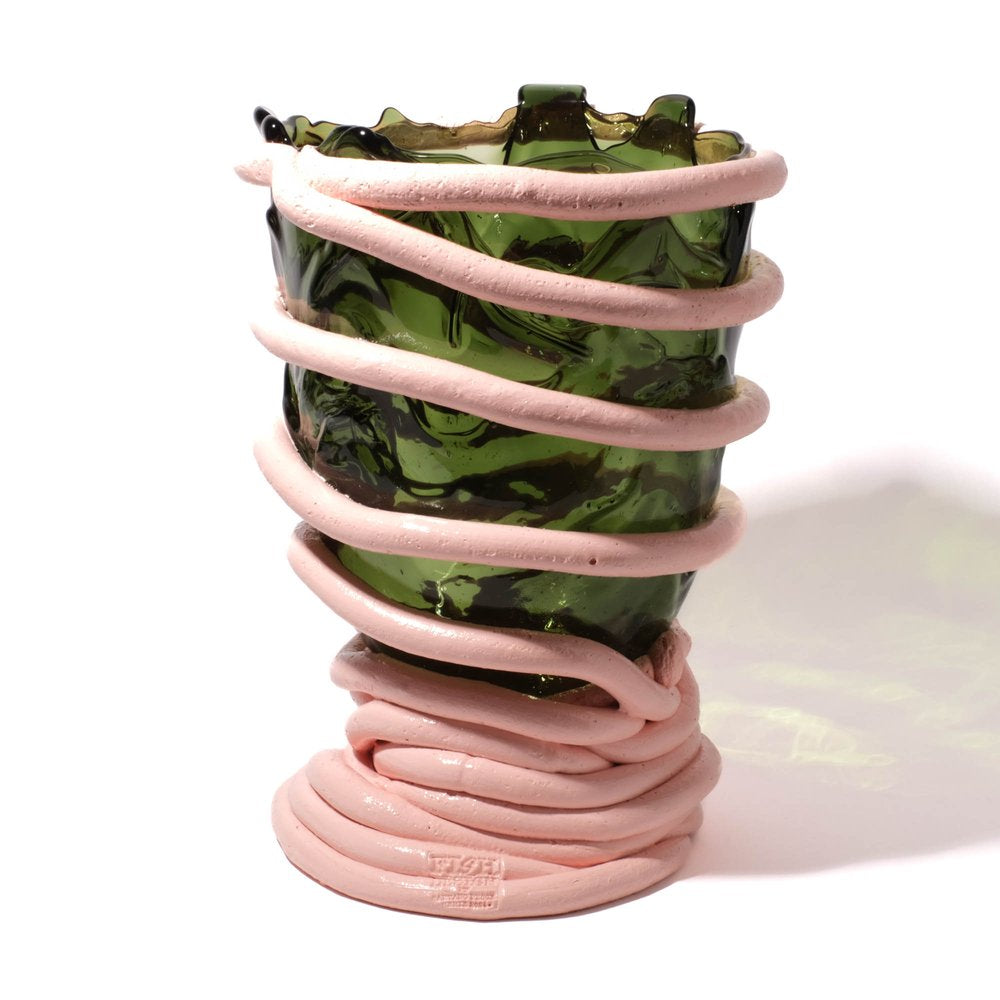 Pompitu I Vase L Bottle Green, Salmon