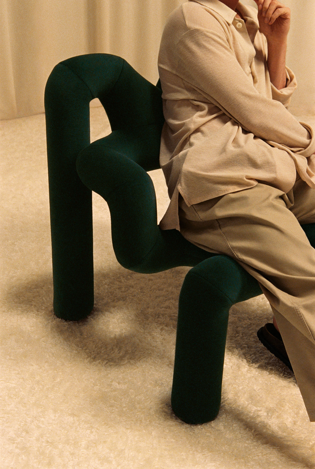 Ekstrem Chair in Calm Green Gentle 2