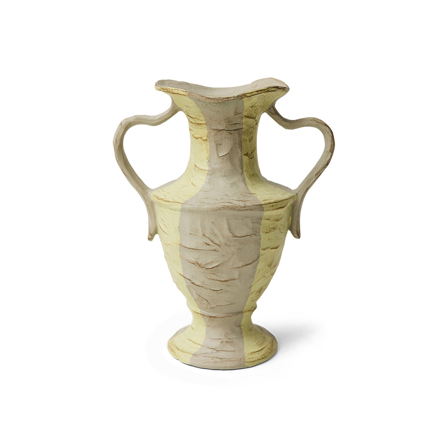 New Classics Vase, Cream Stripes
