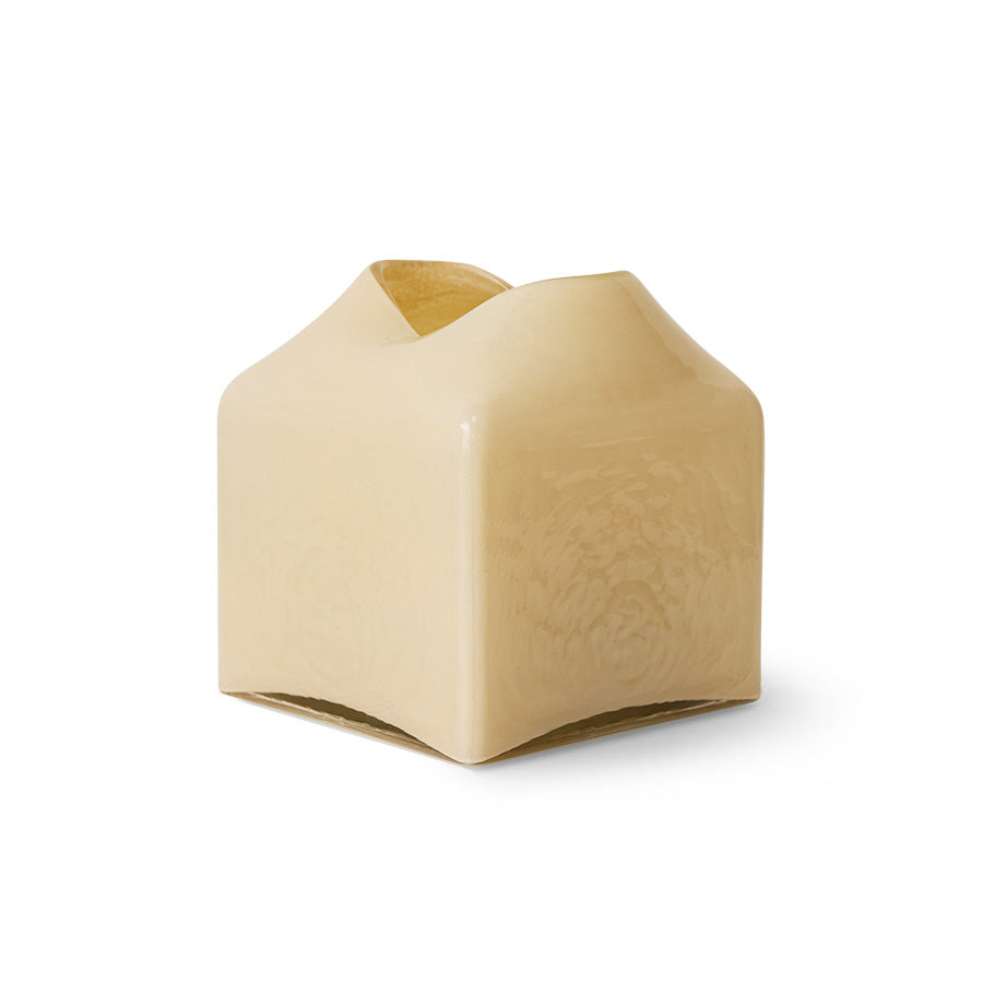 Forma Glass Vase, Cream