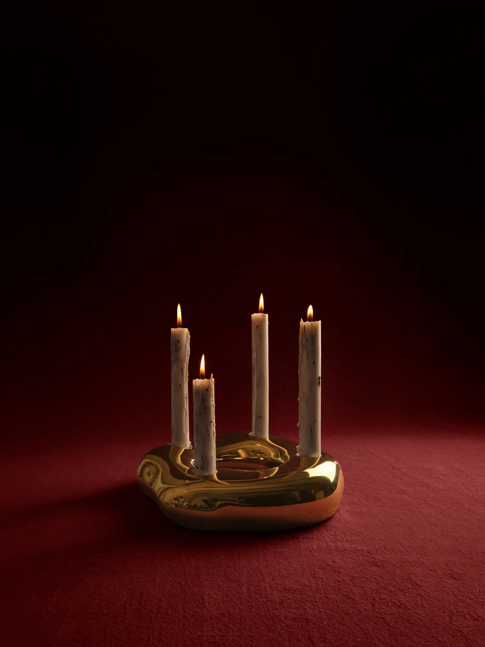 Bellure Ring Candle Holder - Brass Finish