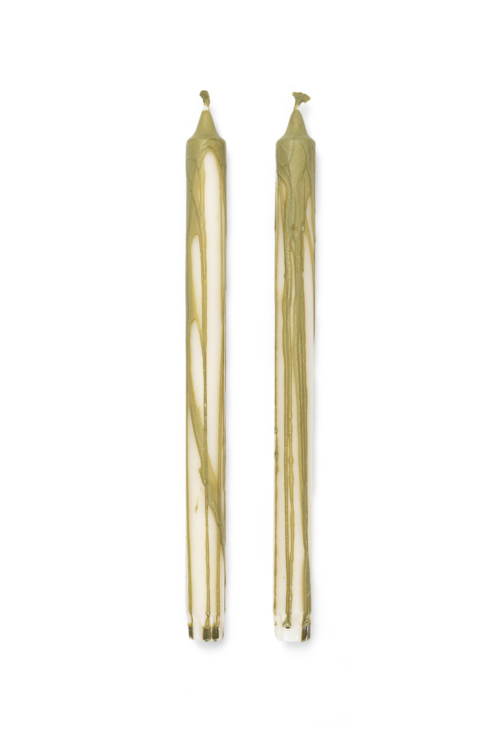 Bougies Dryp - Lot de 2 - Vert olive