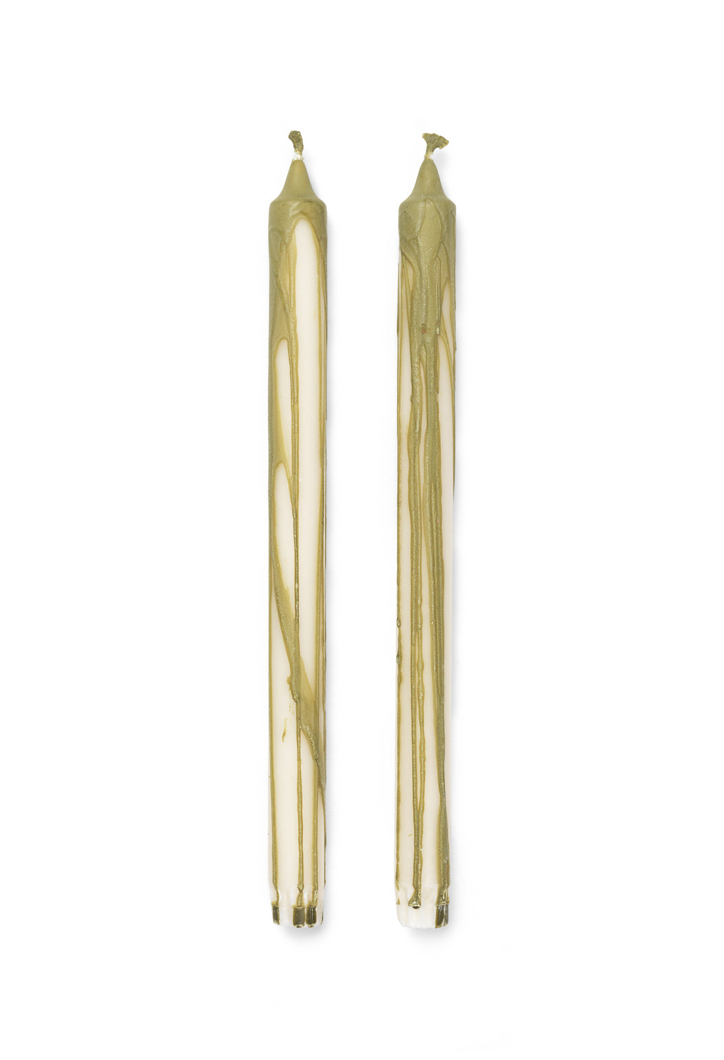 Bougies Dryp - Lot de 2 - Vert olive