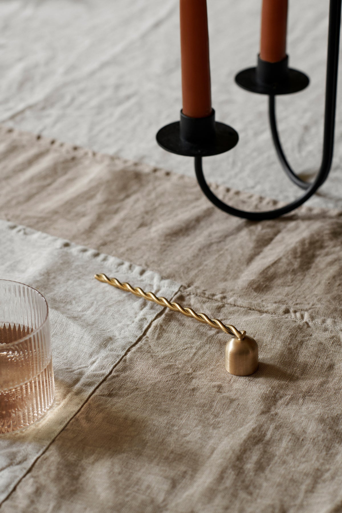Twist Candle Snuffer - Brass