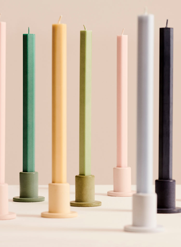 Hexagon candle set of 4 - Fresh