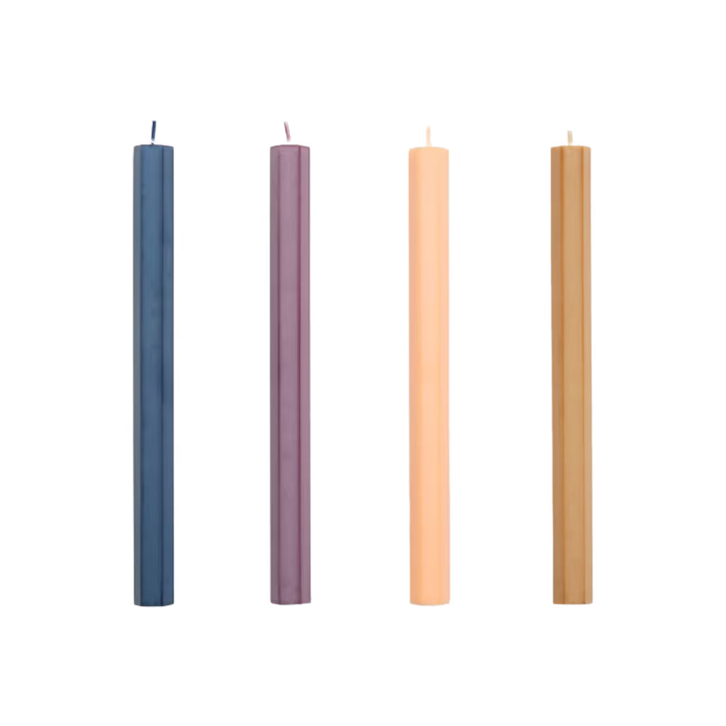 Hexagon candle set of 4 - Dark