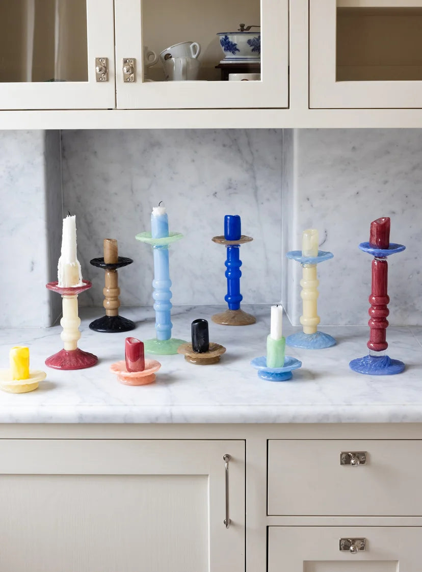 Candlestick Lara - Bordeaux/pink