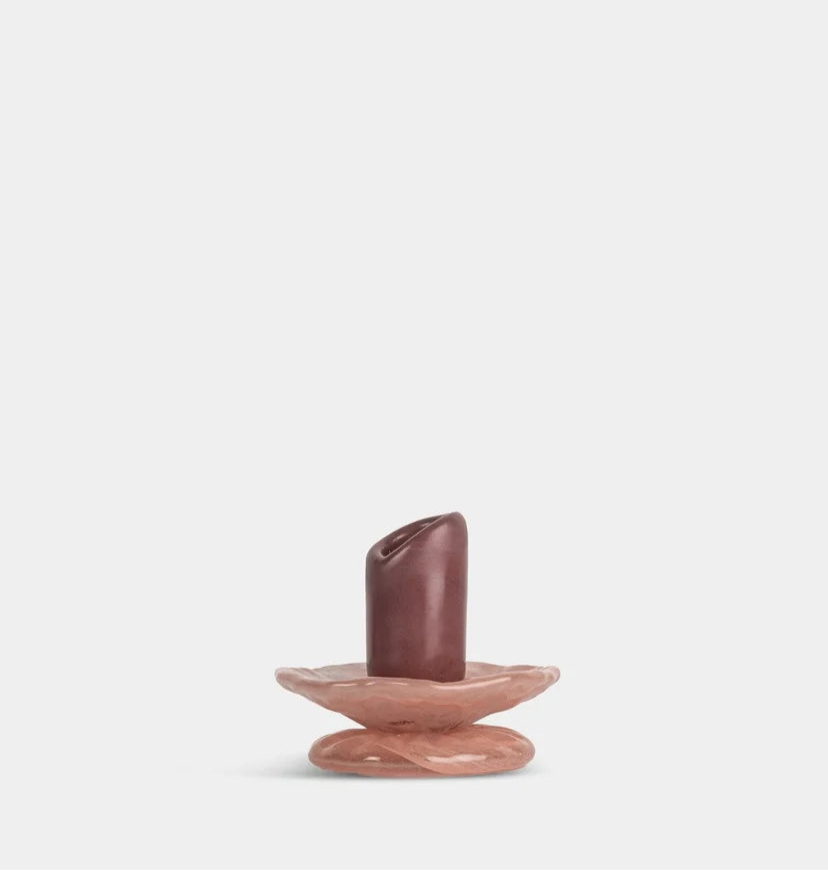 Candlestick Lara - Bordeaux/pink