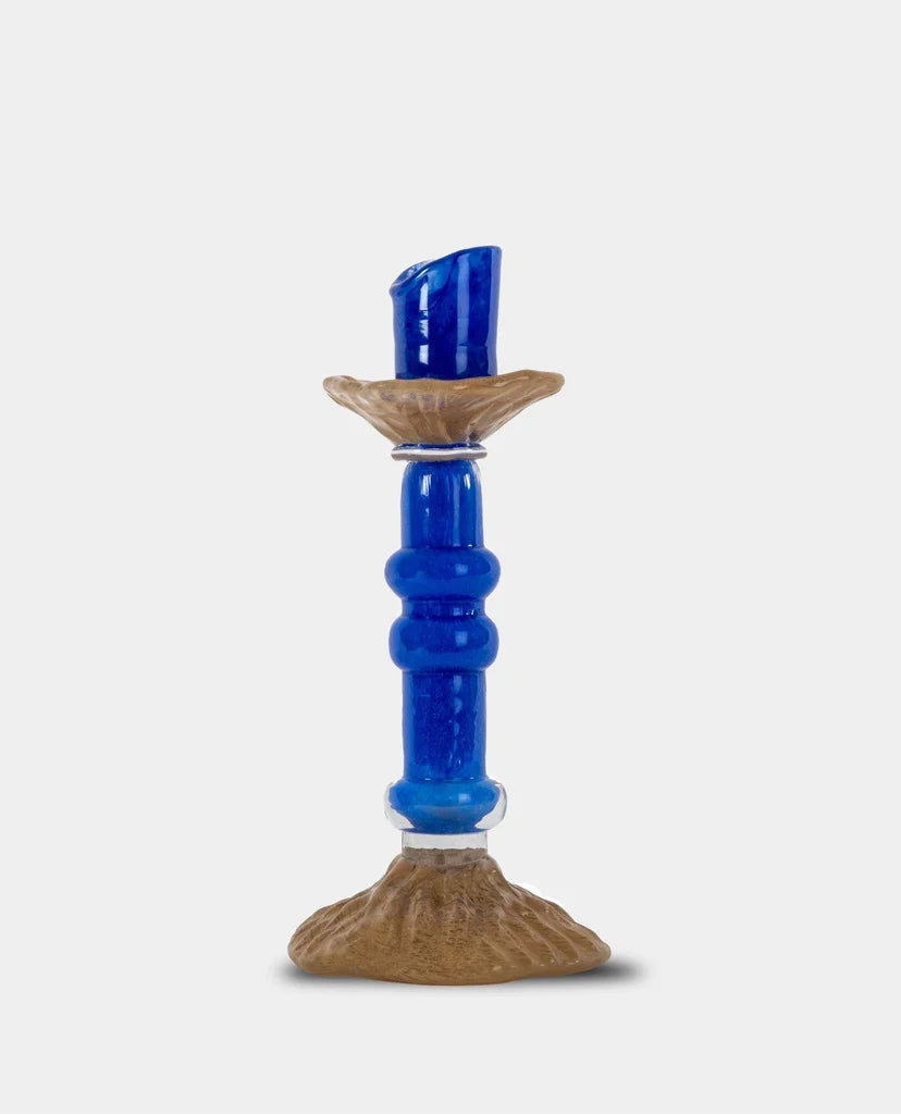 Bougeoir Lara - Bleu/beige
