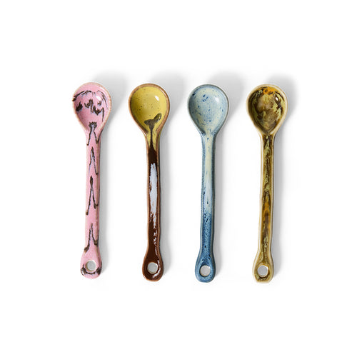 70s Ceramic Spoons M, Sketch (set of 4)