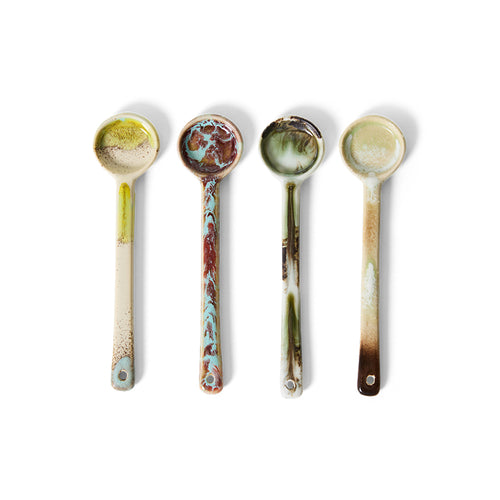 70s Ceramic Spoons M, Blend (set of 4)