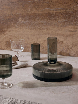 Ripple Wine Carafe - Smoked Grey